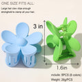Flower Hair Clips 8PCS Hair Claw Clips Nonslip Large Claw Clips Strong Hold Durable for Women Thick Hair, Big Hair Clips For Women Thin Hair Cute Claw Clips 8 Colors