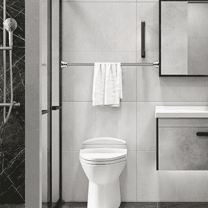 Shower Curtain Rod Extendable Stainless Steel Hanging Rod for Bathroom Wardrobe Kitchen Pole, Nail-free Non-slip 38-68 inch (95-175 cm)