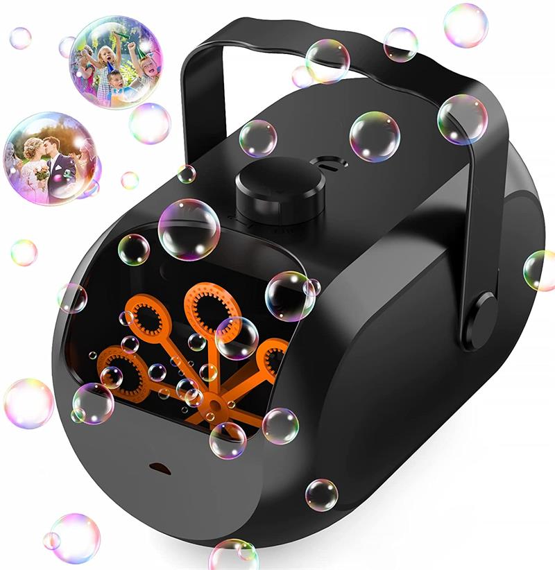 Bubble Machine, USB Rechargeable Automatic Bubble Blower for Kids with 2 Speed Modes, Portable Bubble Maker with 6000+ Bubbles Per Min, Bubble Toys for Party Birthday Outdoor Indoor